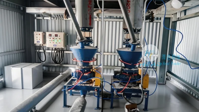 Pemindahan udara dengan tekanan positif untuk serbuk mineral metalurgi