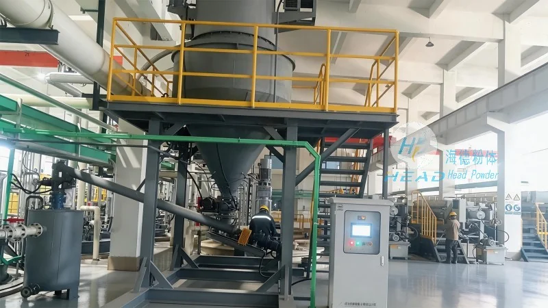 Kajian kes mengenai syarikat bahan baru di Wuhan, Hubei, berkaitan pengangkutan pneumatik sirkulasi nitrogen untuk serbuk zink logam