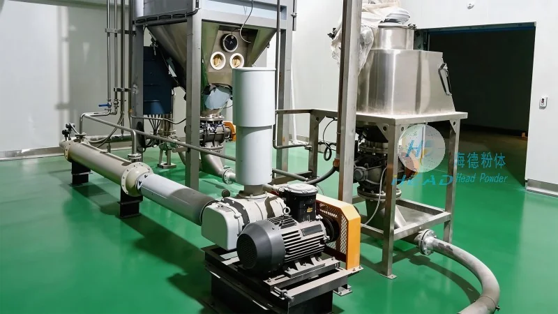 Kes Projek Pengangkutan Pneumatik Fasa Padat Bahan Polietilena Serbuk untuk Syarikat Petrokimia di Tianjin